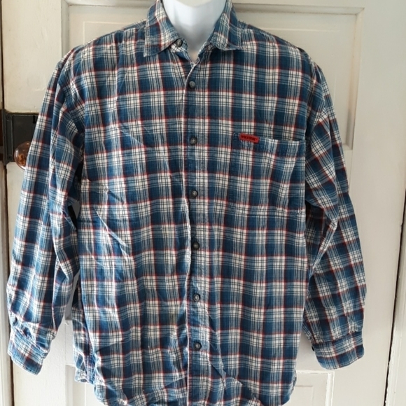 Wolverine mens thick button down medium flannel - Picture 1 of 3
